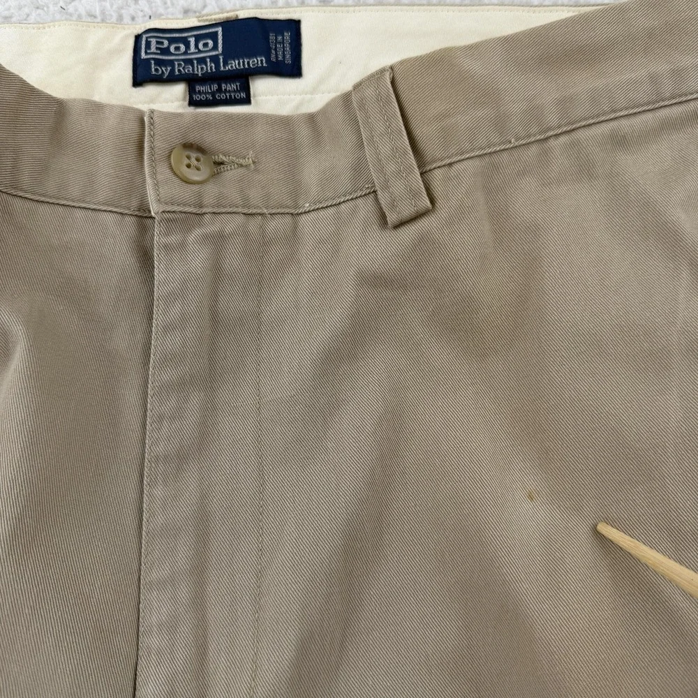 Polo Ralph Lauren Classic Chino Pants Mens 33x30 Beige Philip Pant Straight Fit